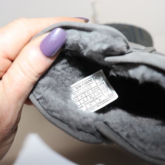 UGG Classic Mini II Boots – Gray Suede Shearling Lined – Women’s Size - Picture 6 of 6